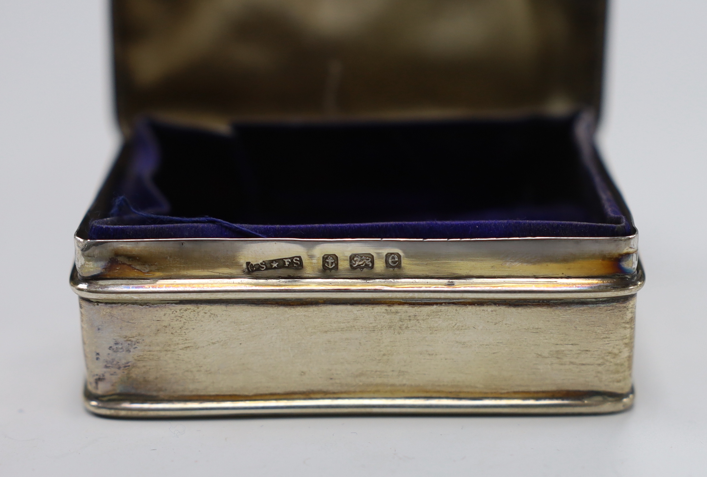 A cased pair of George V silver toddy ladles, Cooper Brothers & Sons, Sheffield, 1926, a silver trinket box and a cased plated grape shears and nutcracker set.